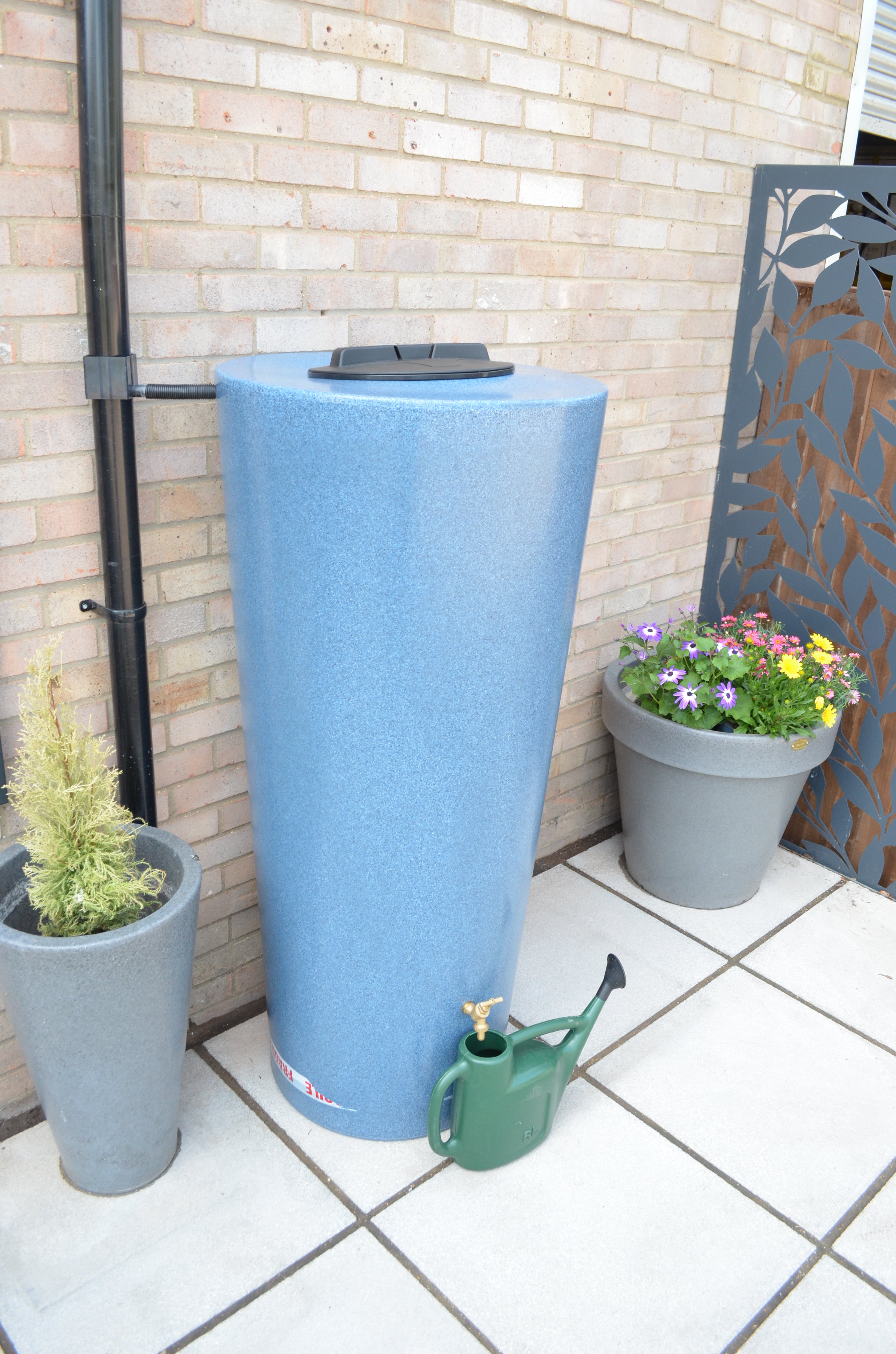 420 Litre Water Butt - Just Water In Blue Marble