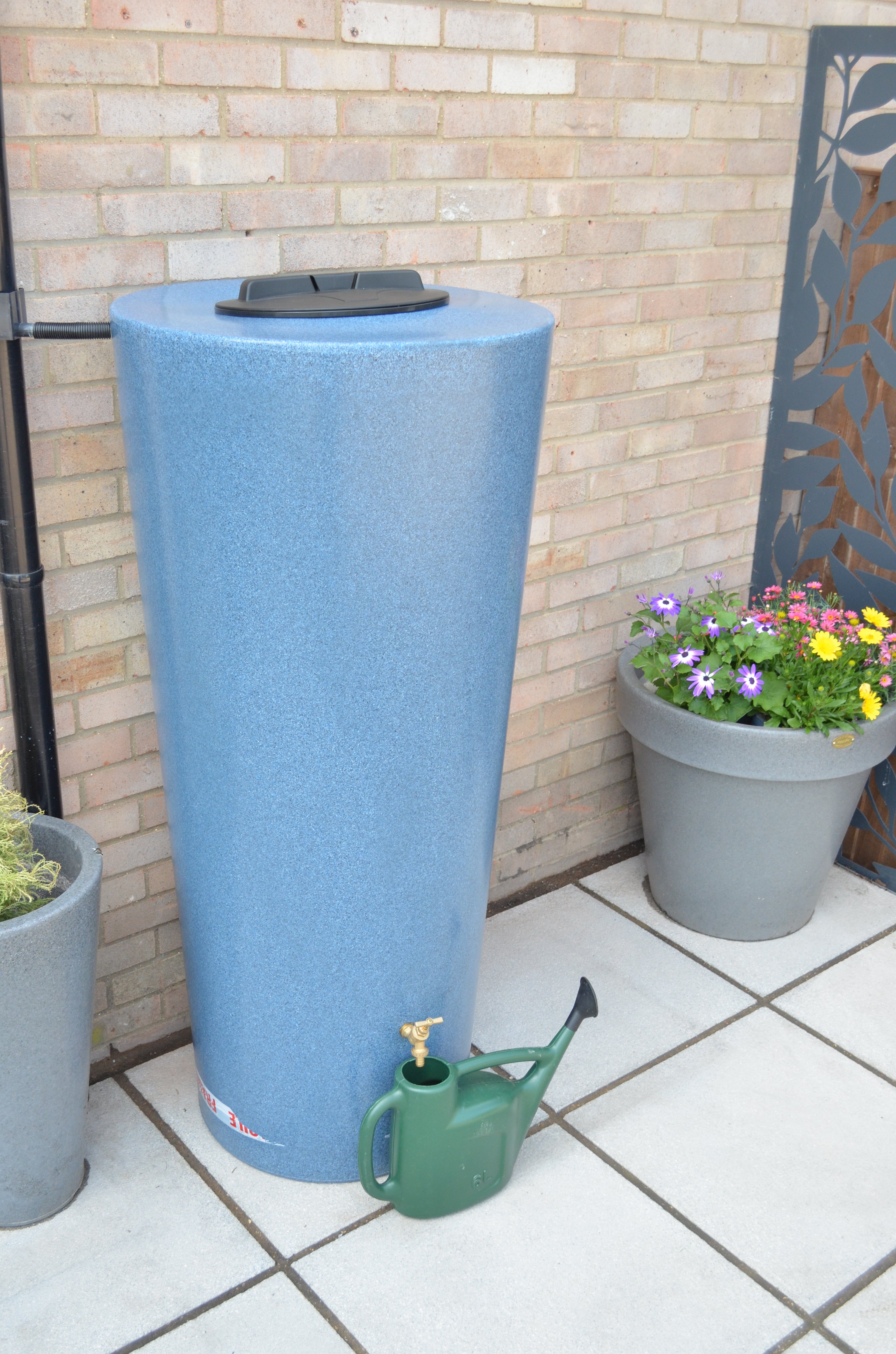 420 Litre Water Butt - Just Water In Blue Marble