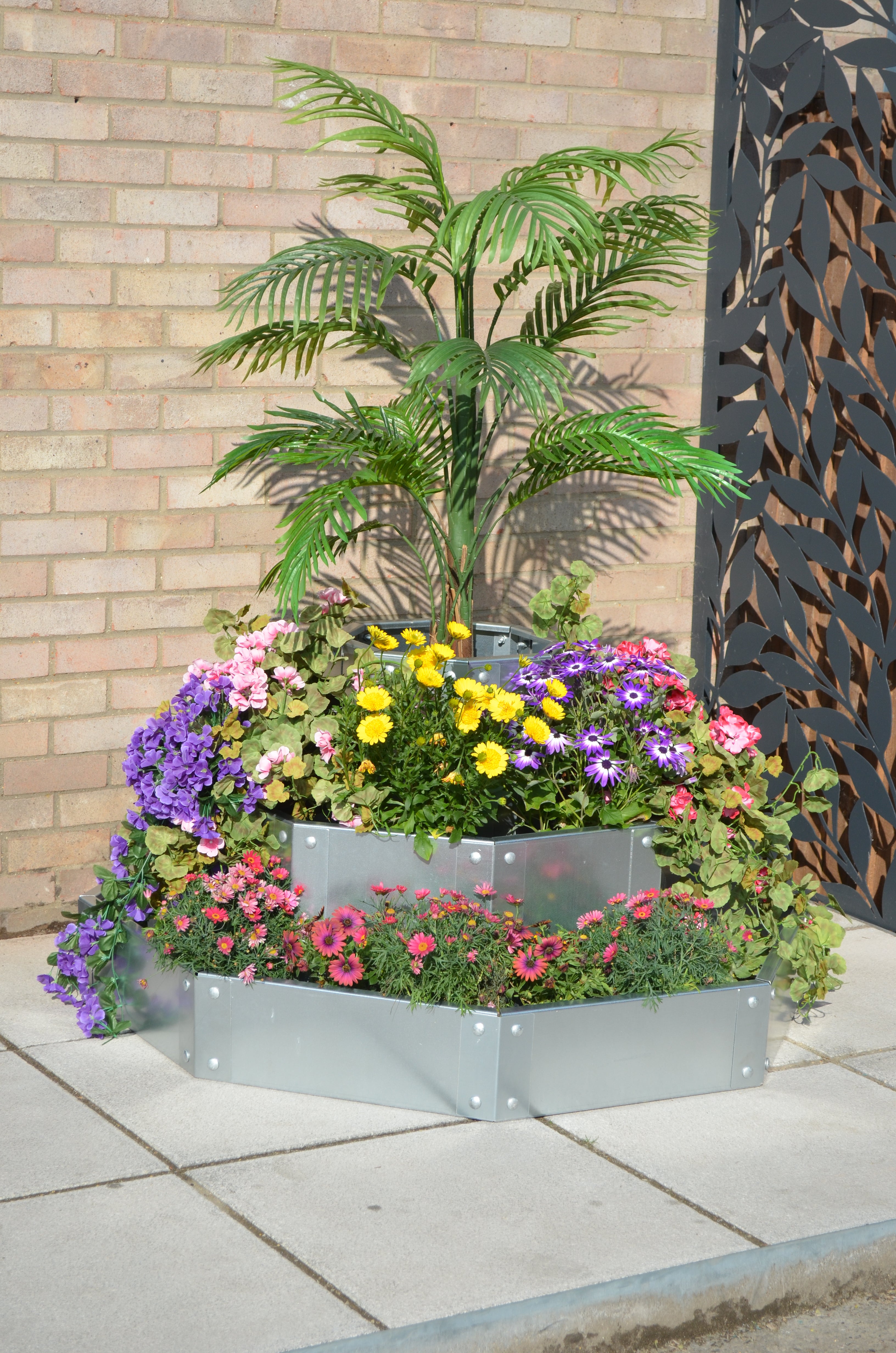 Octagonal Three Tier Raised Bed / Galvanised Planter Set