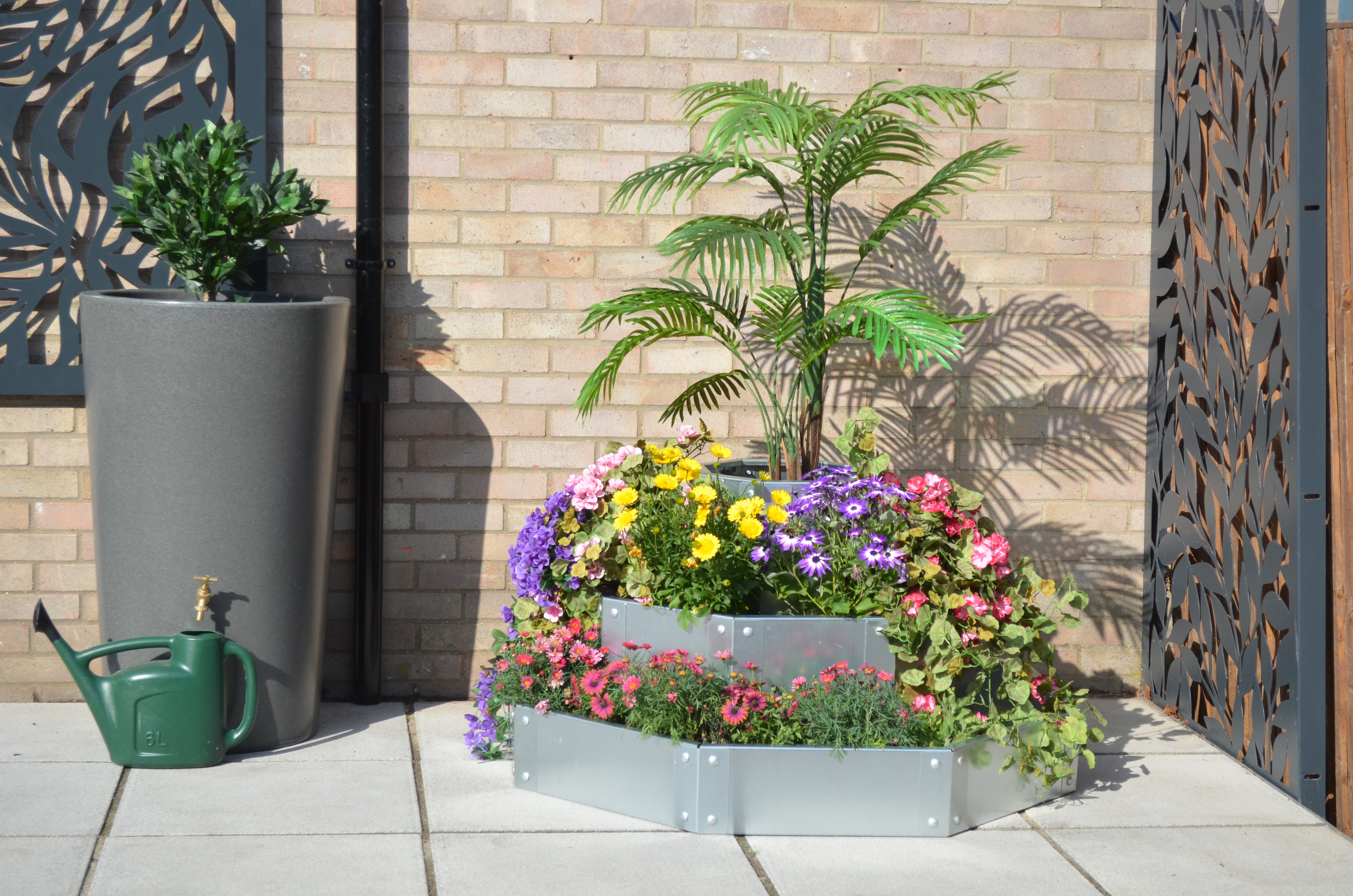 Octagonal Three Tier Raised Bed / Galvanised Planter Set