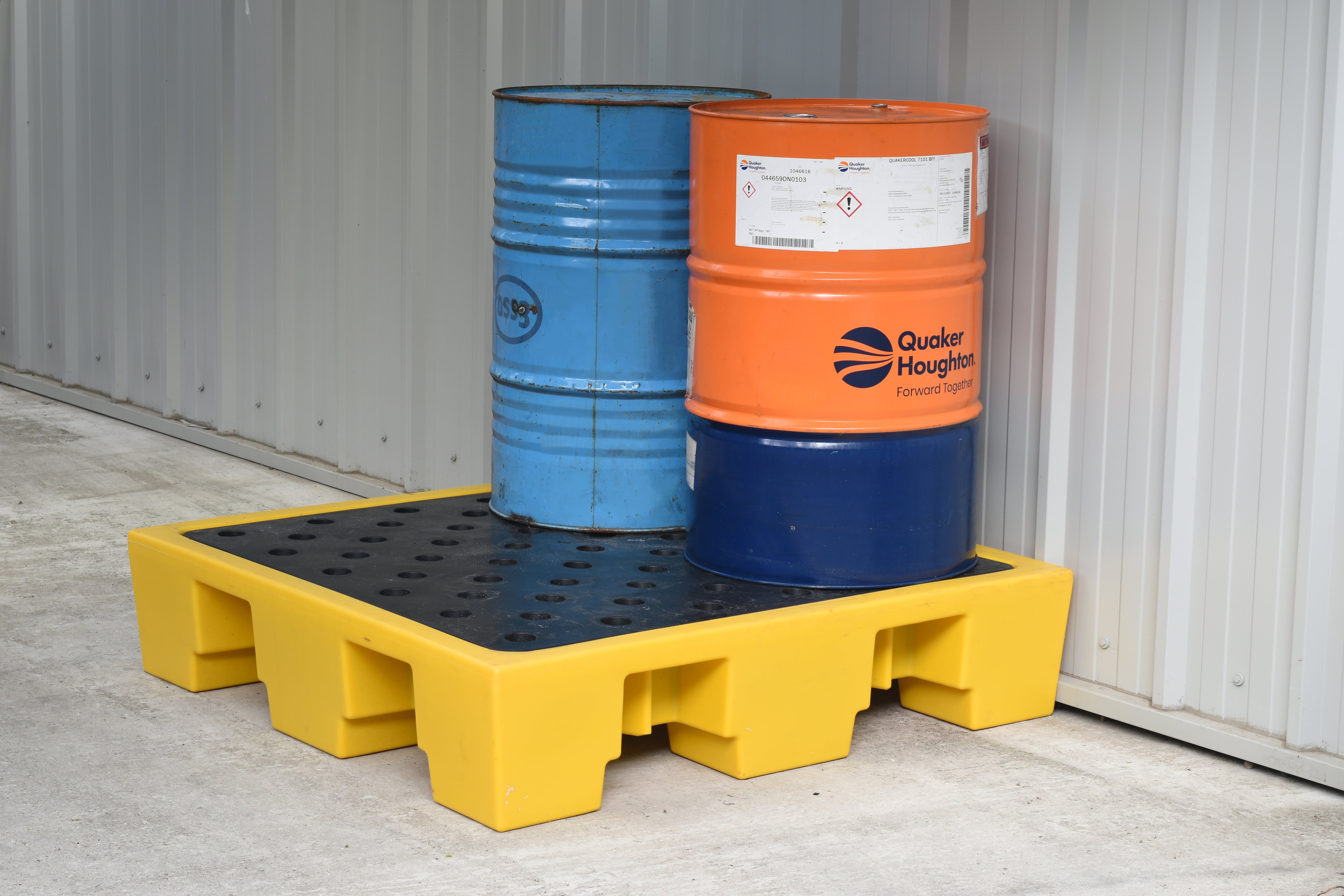 4 Drum Plastic Spill Pallet - PE Grid