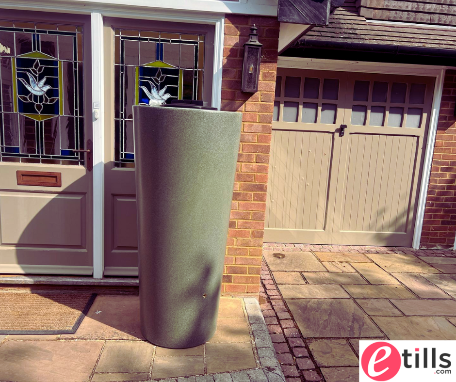 420 Litre Water Butt - Just Water In Green Marble