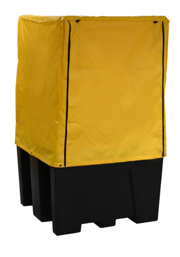 IBC Bund Pallet Black with Premium Yellow Cover