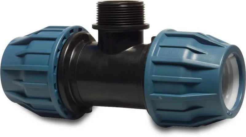 Compression T-piece 90° - 50mm x 2" x 50mm