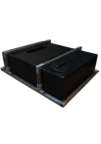 Car Valeting Kit with 400 Litre Lay flat Baffled Water Tank, Frame & Kit (Black)