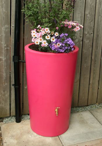 180 Litre Water Butt Planter Pink - The City