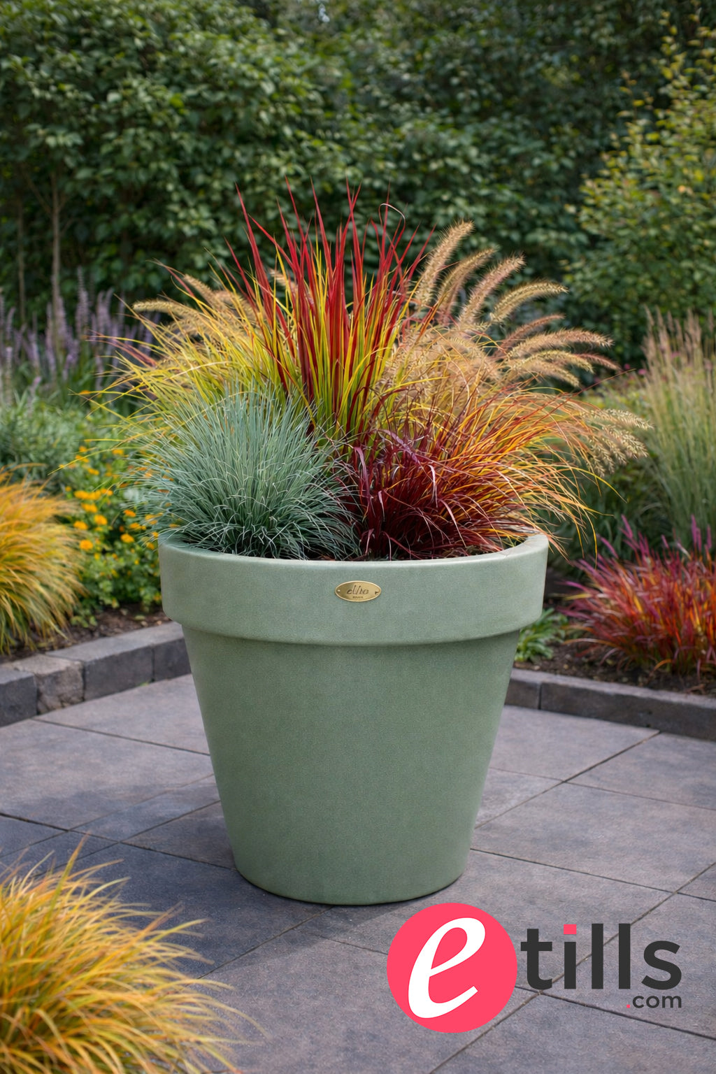 The Classic Garden Planter In Green Marble