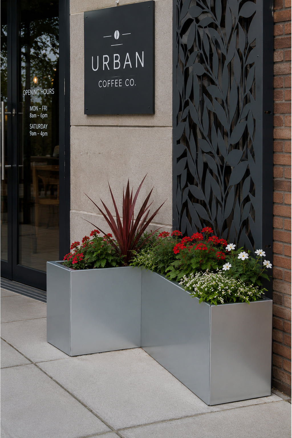 Large Raised Bed Corner Planter - L-Shaped 1200 x 800 Contemporary Style