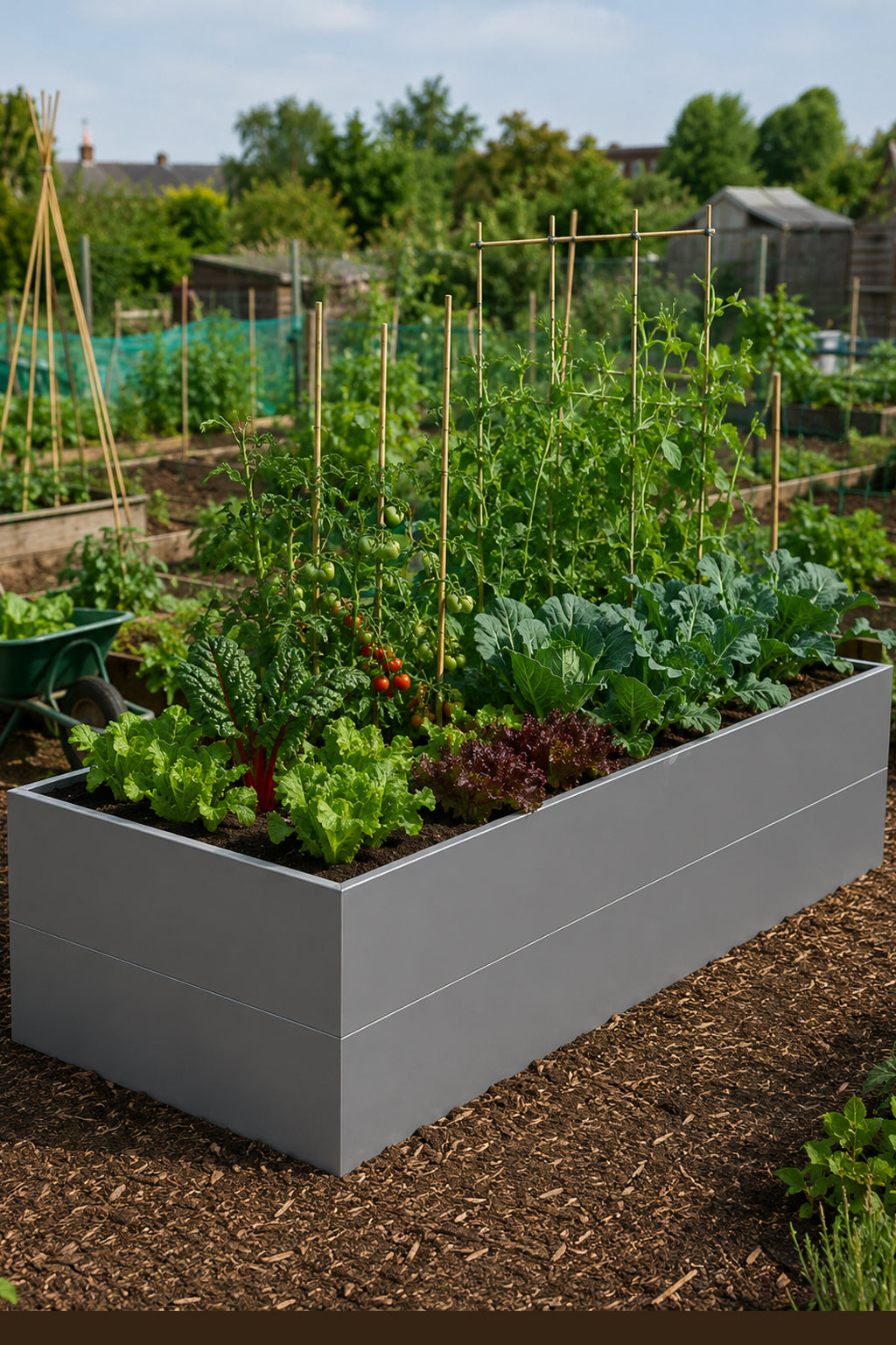 2400 x 600 x 600mm Raised Garden Bed Contemporary Style