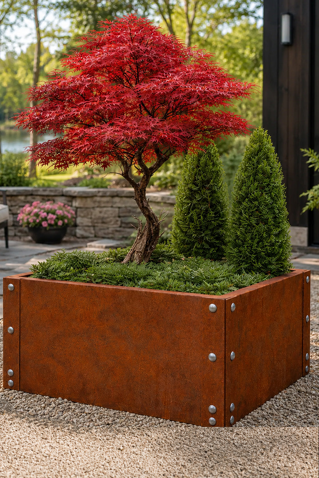 Corten Steel Raised Bed 800mm x 600mm x 450mm