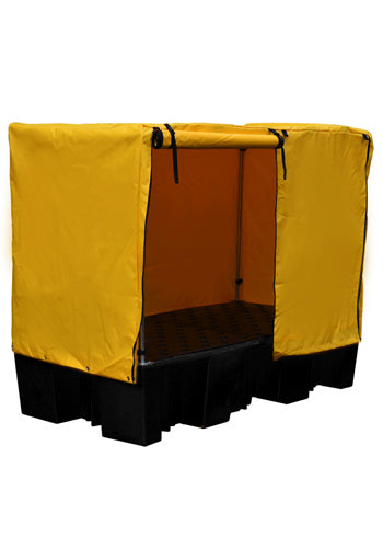 Double IBC Bund Black c/w Frame and Yellow Cover