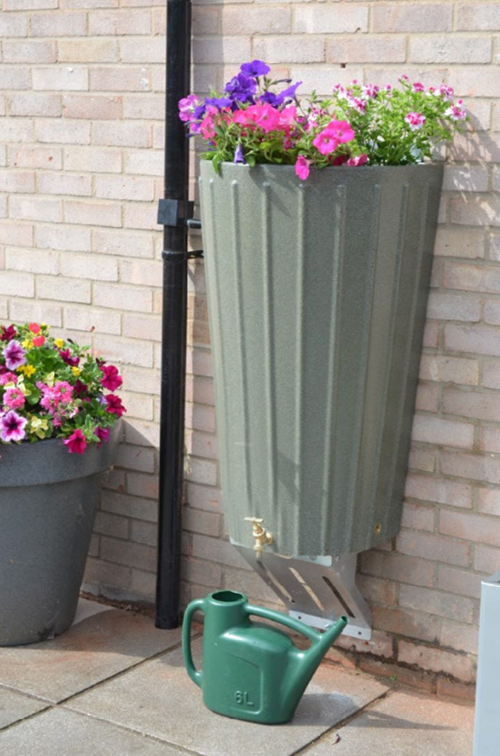 Wall Mounted Mini Cosmo Water Butt Planter in Green Marble