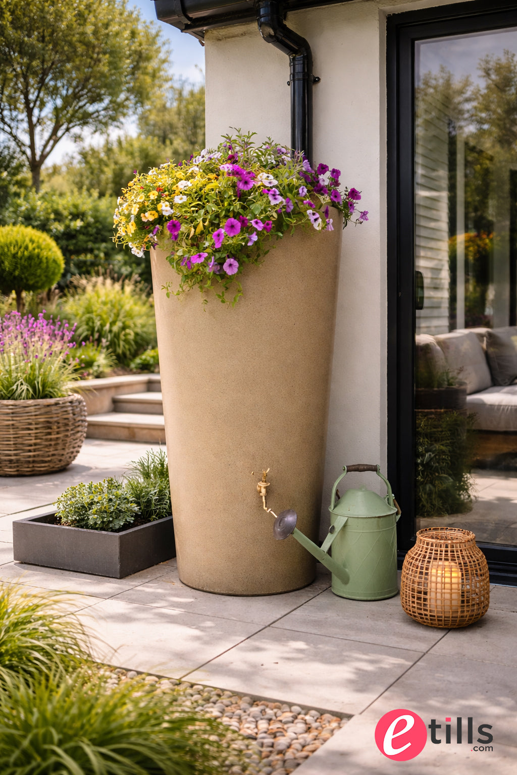 Big City Water Butt Planter - Sandstone