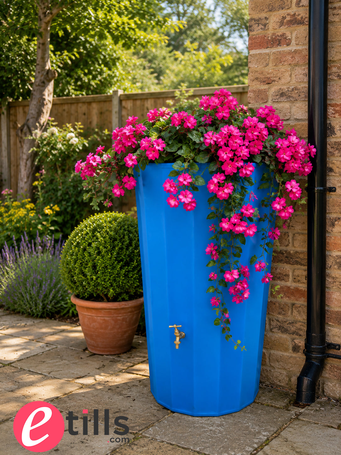 Midi Metropolitan Water Butt Planter - Sky Blue