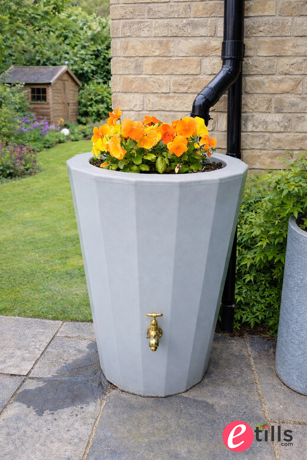 Midi Metropolitan Water Butt Planter - Grey