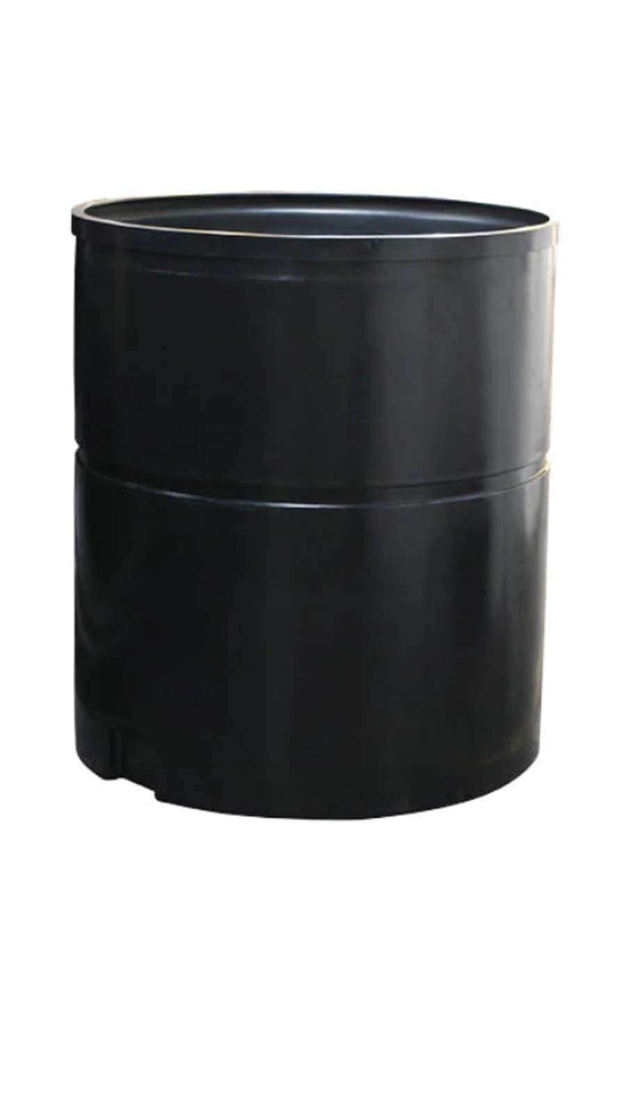 Industrial 2500 Litres Open Top Black Tank