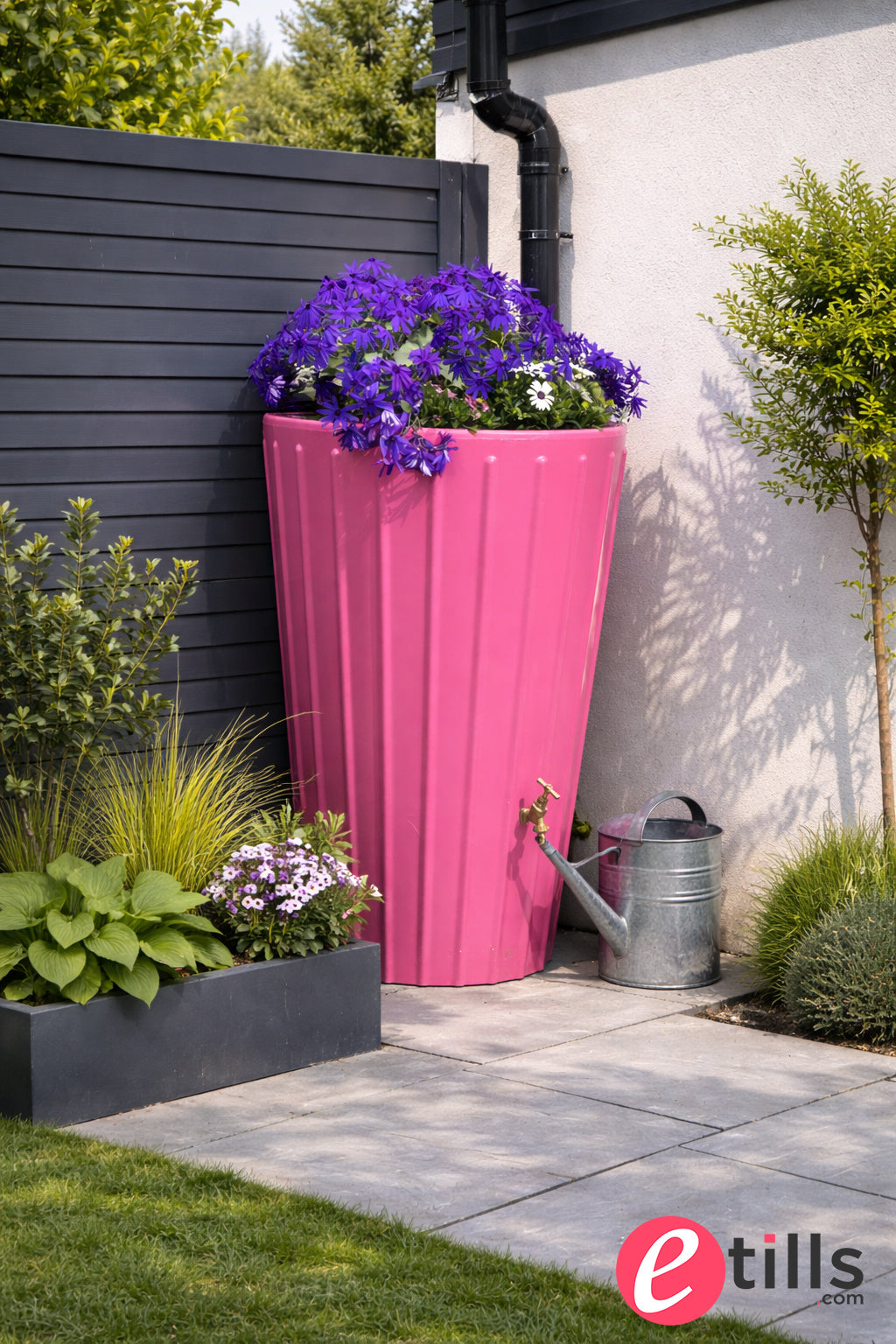 Mini Cosmo Water Butt Planter in Pink