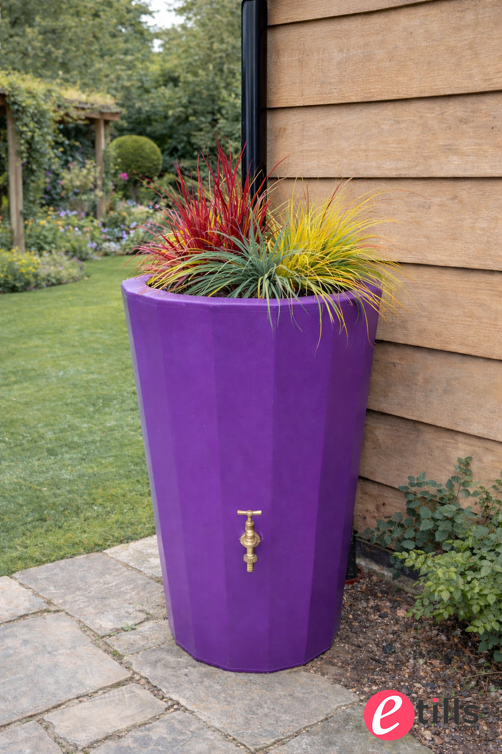 Midi Metropolitan Water Butt Planter - Purple