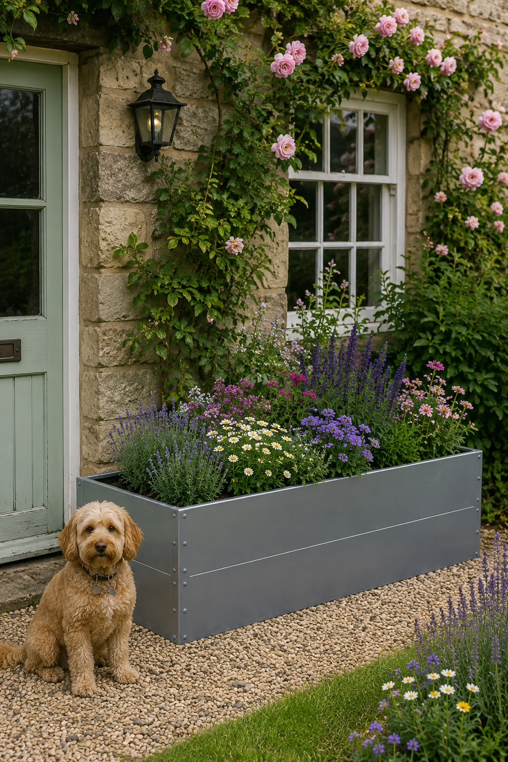 2400 x 400 x 600mm Raised Garden Bed Urban Style