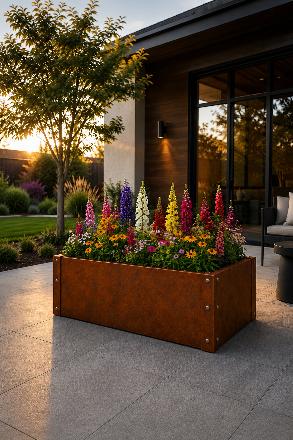 Corten Steel Raised Bed 800 x 400 x 450mm