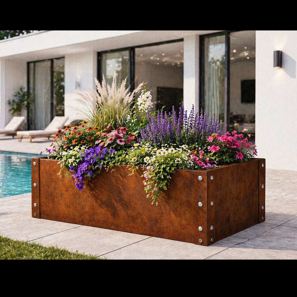 Corten Steel Raised Bed 1200mm x 400mm x 450mm