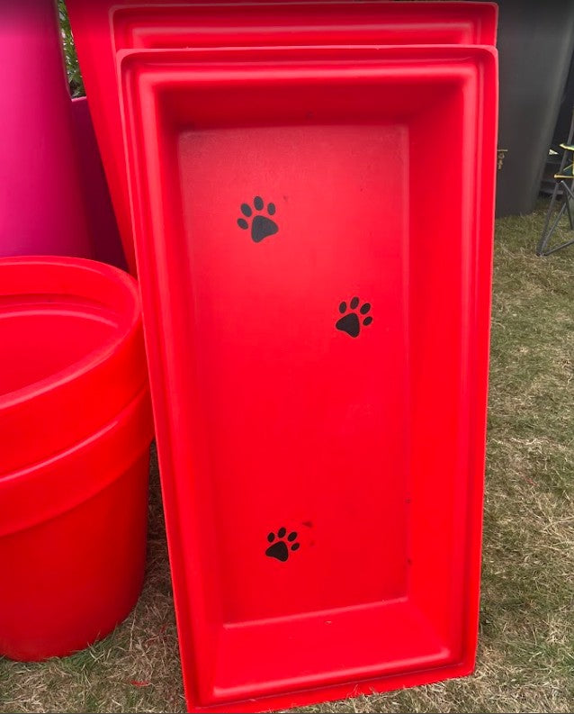 Large Red Dog Bath