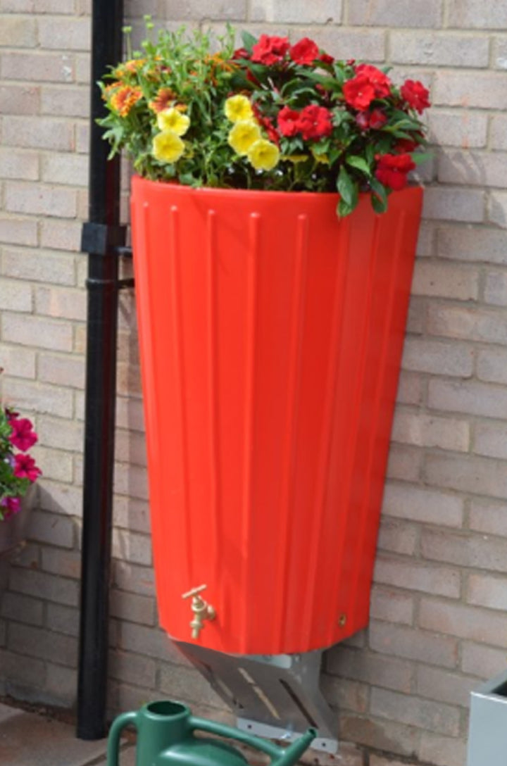 Wall Mounted Mini Cosmo Water Butt Planter in Red