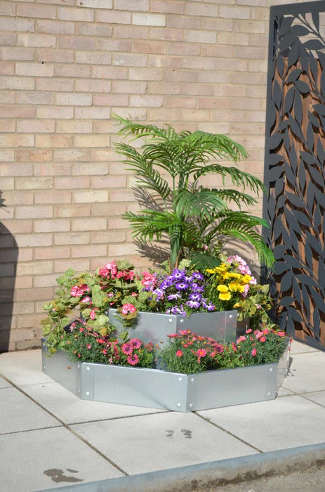 Octagonal Two Tier Raised Bed / Galvanised Planter Set (Lower & Middle)