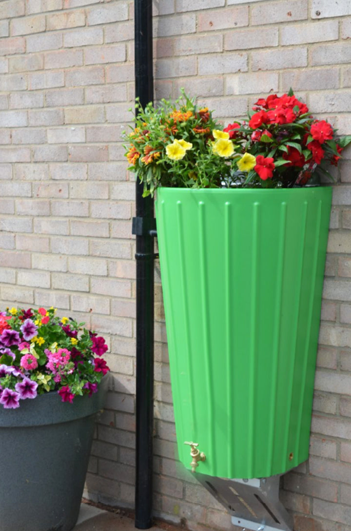 Wall Mounted Mini Cosmo Water Butt Planter in Apple Green