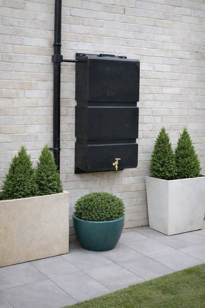 100 Litre Wall Mounted Water Butts - Black