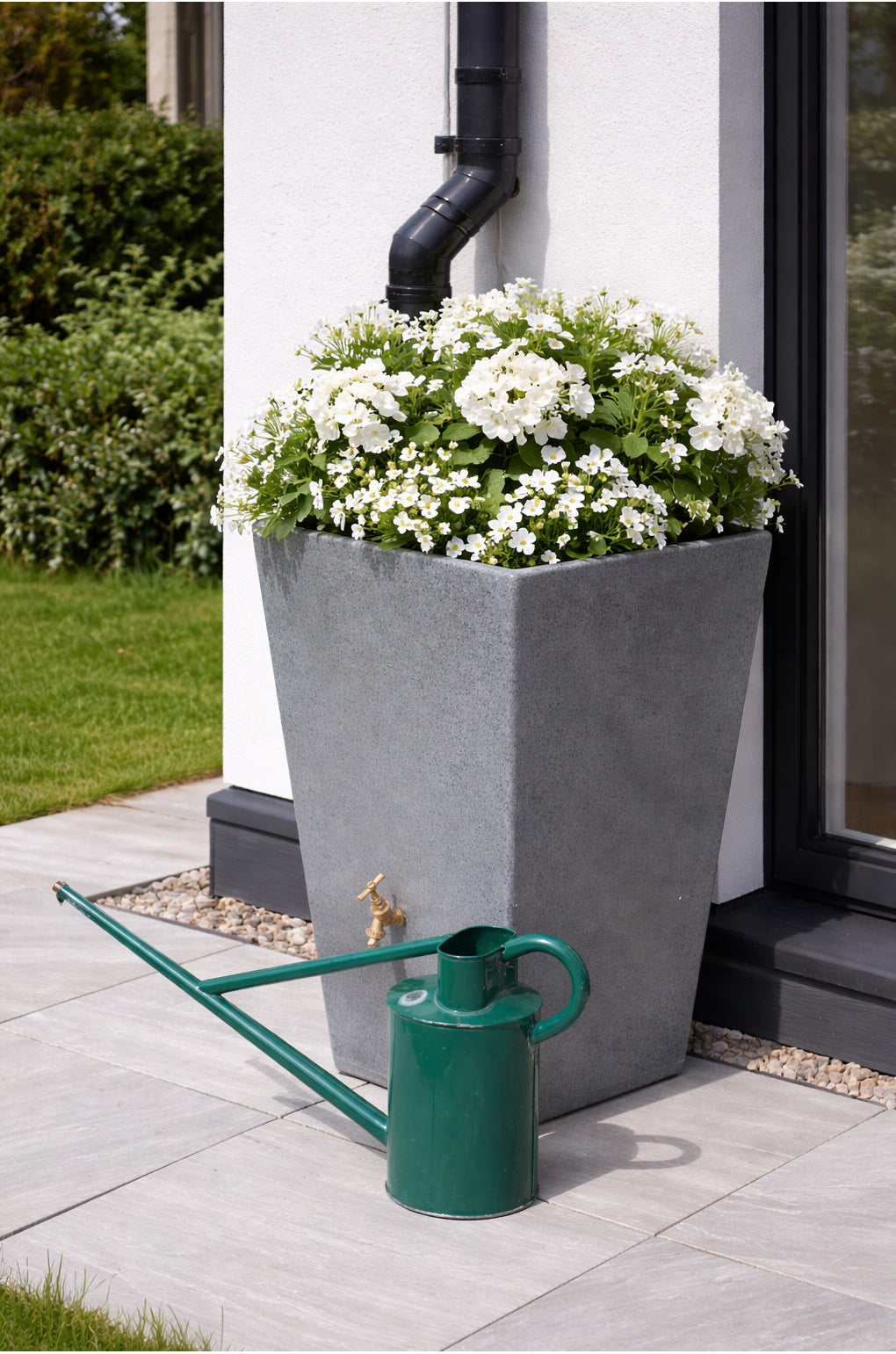 90 Litre Water Butt Planter In Millstone - The Cambridge