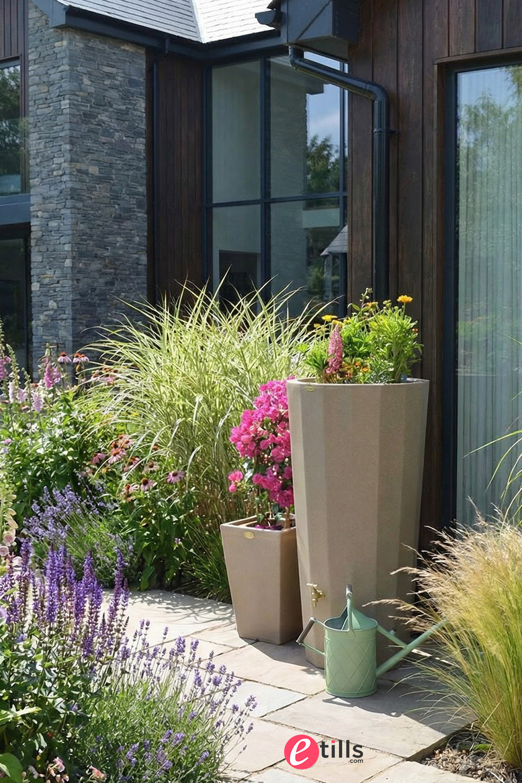 Metropolitan Water Butt Planter - Sandstone