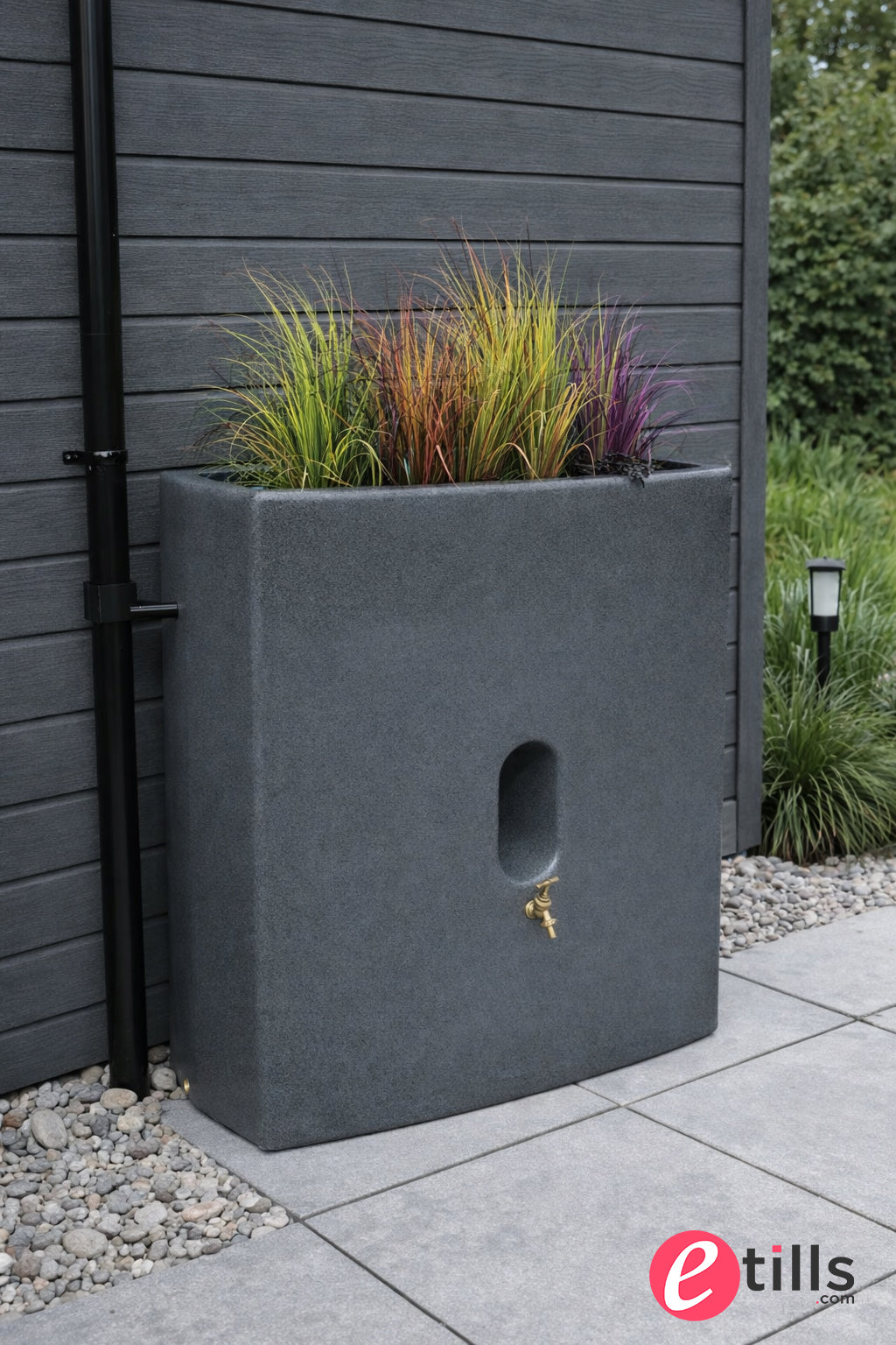 375 Litre Water Butt Planter in Millstone - Oasis