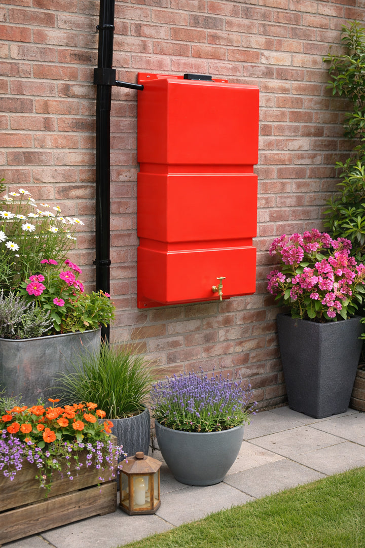 100 Litre Wall Mounted Water Butts - Red