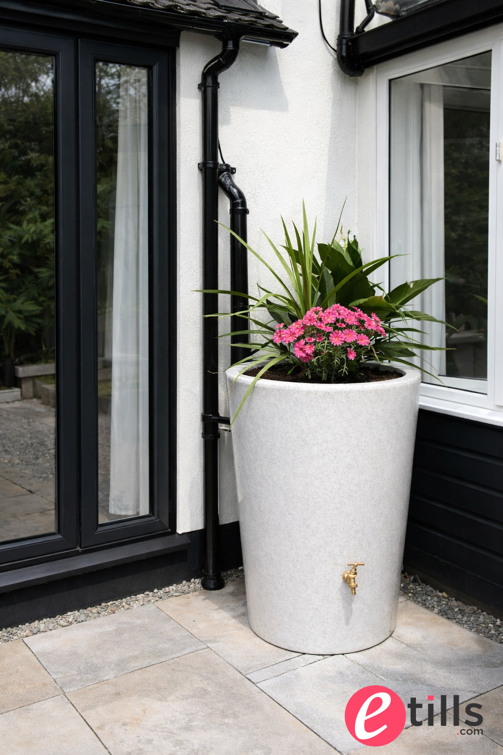 City Water Butt Planter in Grey