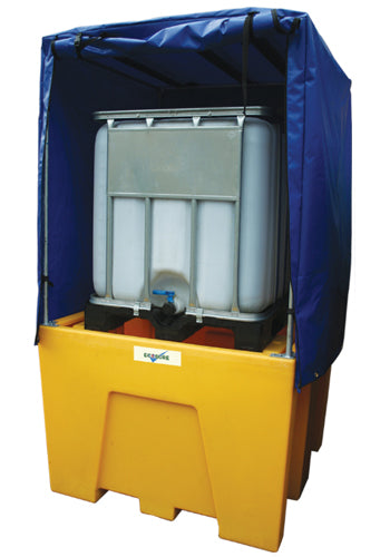 IBC Bund Pallet Yellow - c/w Premium Cover